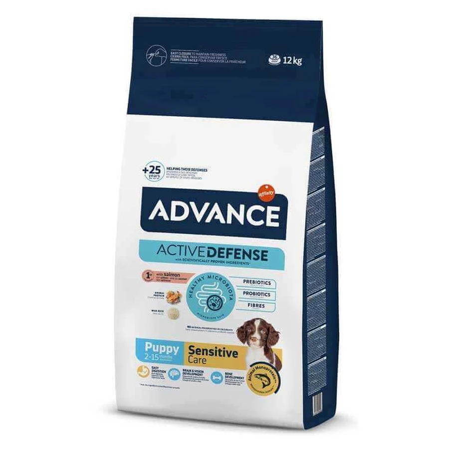 Advance (Эдванс) Dog Sensitive Puppy Salmon - Сухой корм с лососем для щенков с чувствительным пищеварением; 12 кг: цены и характеристики