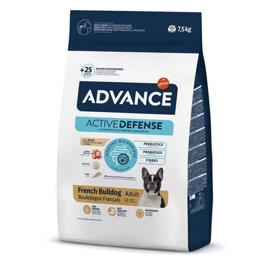 Advance (Едванс) French Bulldog Adult - Сухий корм з м'ясом качки для дорослих собак породи французький бульдог; 7,5 кг: ціни та характеристики