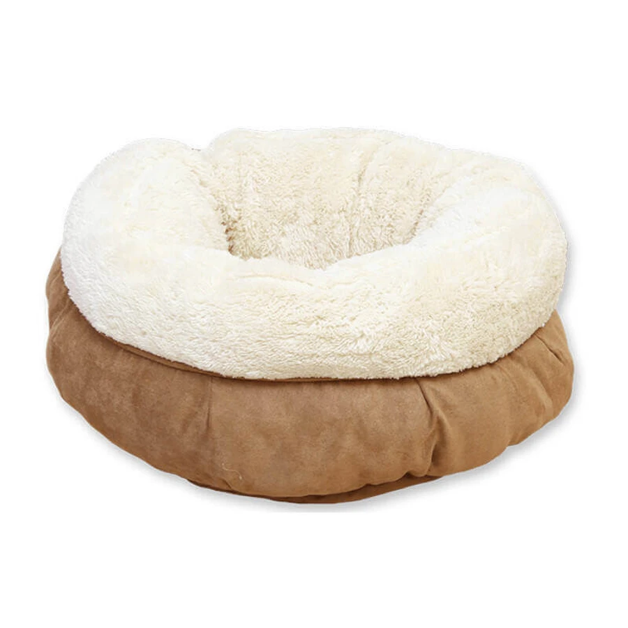 AFP (ЭйЭфПи) Lambswool Donut Bed - Лежак-пончик из овечьей шерсти для собак и котов; 45х45х25 см (Бежевый): цены и характеристики