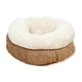 AFP (ЕйЕфПі) Lambswool Donut Bed - Лежак-пончик з овечої вовни для собак і котів; 45х45х25 см (Бежевий)