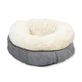 AFP (ЭйЭфПи) Lambswool Donut Bed - Лежак-пончик из овечьей шерсти для собак и котов; 45х45х25 см (Серый)