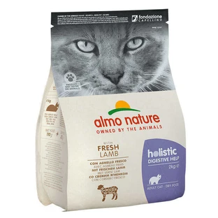 Almo Nature (Альмо Натюр) Holistic Cat - Сухий корм, що покращує травлення, з ягням для котів; 2 кг