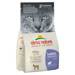 Almo Nature (Альмо Натюр) Holistic Cat - Сухий корм, що покращує травлення, з ягням для котів; 400 г