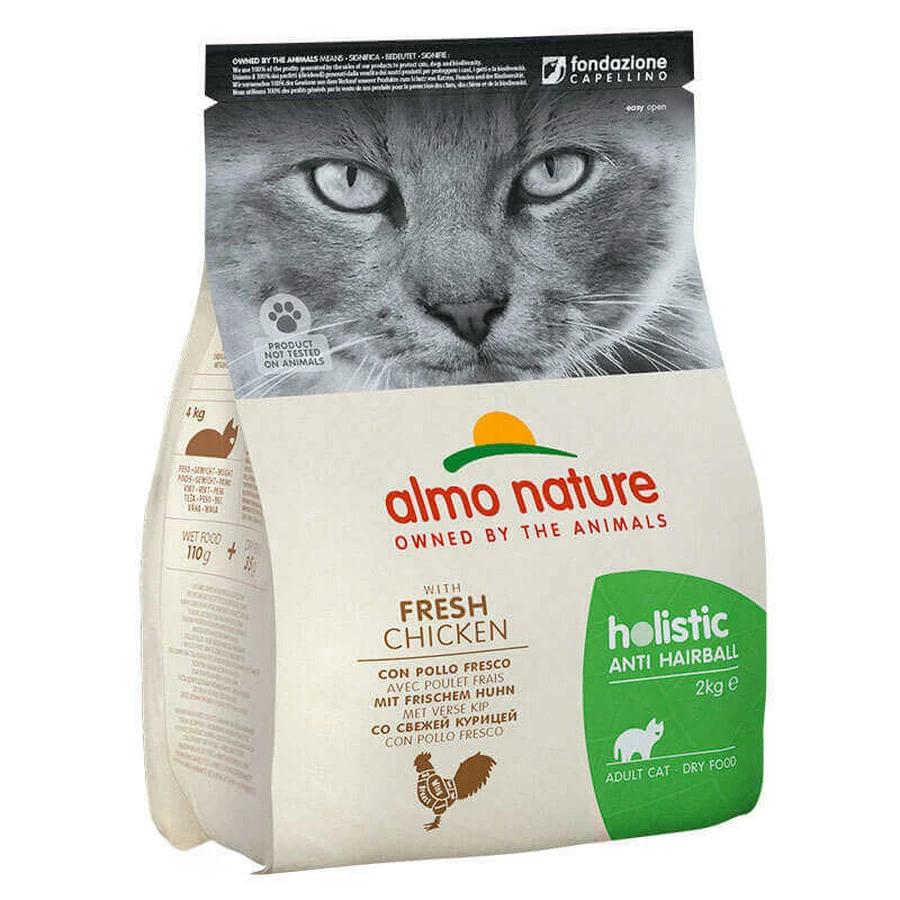 Almo Nature (Альмо Натюр) Holistic Cat Fresh Chicken anti Hairball - Сухой корм с курицей для выведения шерсти у кошек; 2 кг: цены и характеристики