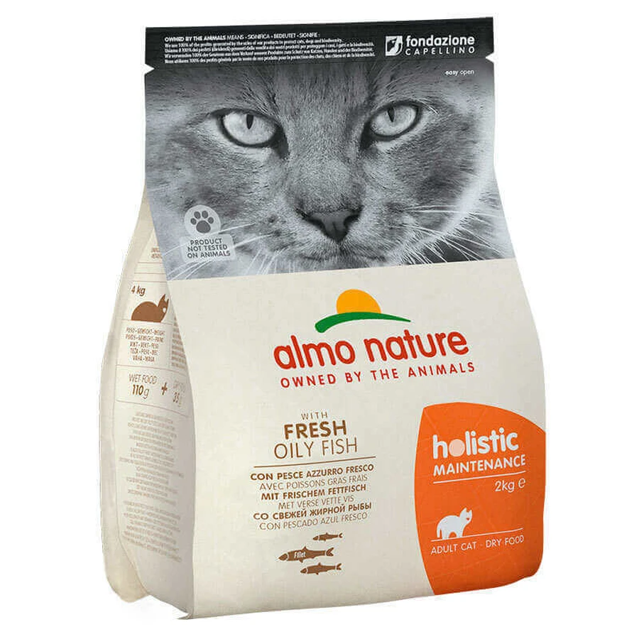 Almo Nature (Альмо Натюр) Holistic Cat Fresh Oily Fish - Сухий корм з жирними сортами риби для котів; 2 кг: ціни та характеристики