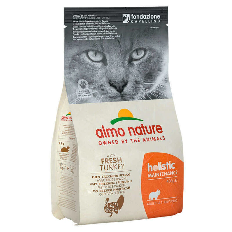 Almo Nature (Альмо Натюр) Holistic Cat Fresh Turkey - Сухий корм з індичкою для котів; 400 г: ціни та характеристики