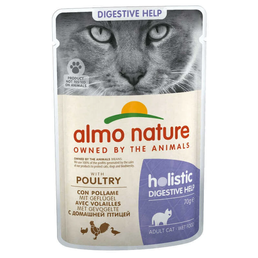 Almo Nature (Альмо Натюр) Holistic Digestive Help Cat Poultry - Вологий корм із птицею для котів з чутливим травленням (шматочки в желе); 70 г: ціни та характеристики
