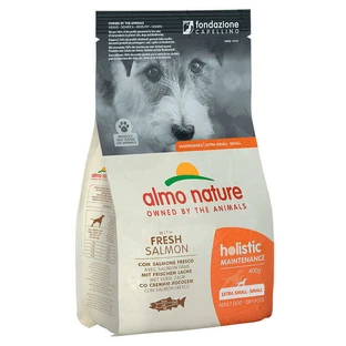Almo Nature (Альмо Натюр) Holistic Dog Fresh Salmon - Сухий корм з лососем для собак малих порід; 400 г