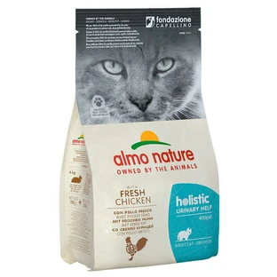 Almo Nature (Альмо Натюр) Holistic Holistic Urinary Help Fresh Chicken - Сухий корм з куркою для профілактики сечокам'яної хвороби у котів; 400 г