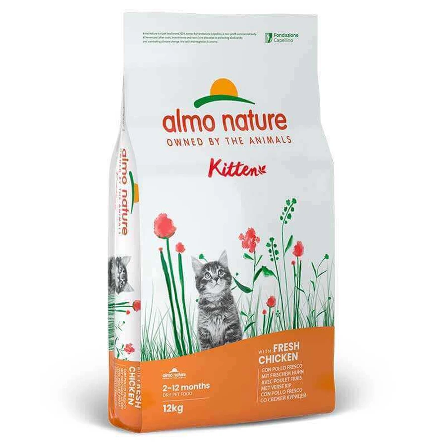 Almo Nature (Альмо Натюр) Holistic Kitten Fresh Chicken - Сухой корм с курицей для котят, беременных и кормящих кошек; 12 кг: цены и характеристики