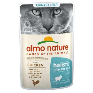 Almo Nature (Альмо Натюр) Holistic Urinary Help Cat Chicken - Вологий корм з куркою для профілактики сечокам'яної хвороби у котів (шматочки в желе); 70 г