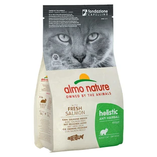 Almo Nature (Альмо Натюр) Holistic anti Hairball Cat Fresh Salmon - Сухой корм с лососем для выведения шерсти у кошек; 400 г