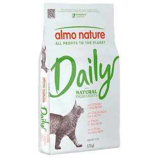 Almo Nature (Альмо Натюр) Daily Cat - Сухой корм с тунцом и лососем для взрослых котов; 12 кг