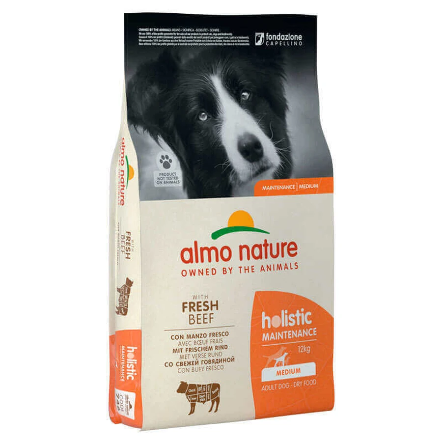 Almo Nature (Альмо Натюр) Holistic Dog Fresh Beef - Сухий корм з яловичиною для собак середніх порід; 12 кг: ціни та характеристики