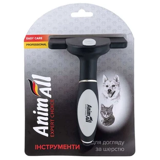 AnimAll (ЭнимАлл) Groom - Дешеддер для вычесывания котов и собак; L (Серый)