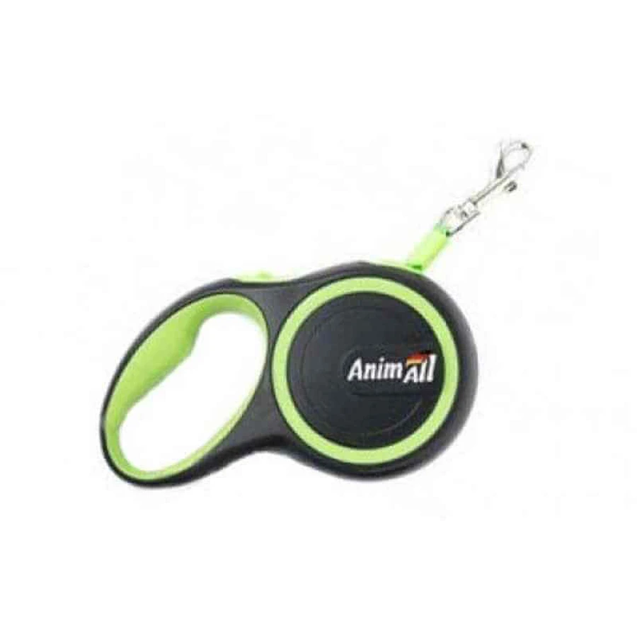 AnimAll (ЕнімАлл) Повідець-рулетка для собак, стрічка (5 м, до 25 кг); M (Салатовий): ціни та характеристики
