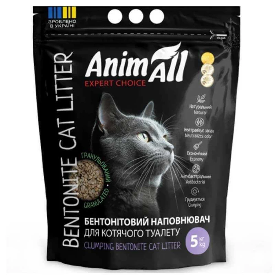 AnimAll Bentonite Cat Litter - Бентонітовий гранульований наповнювач для котячих туалетів; 5 кг: ціни та характеристики