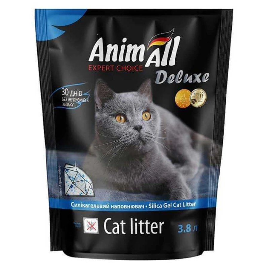 AnimAll Deluxe Cat litter Blue Aquamarine - Наповнювач силікагелевий Блакитна долина для котячого туалету; 3,8 л: ціни та характеристики
