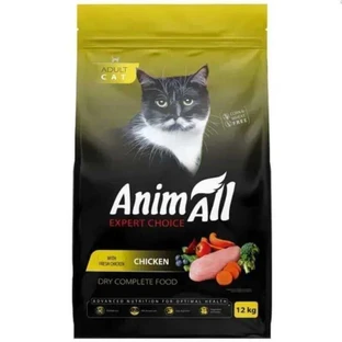 AnimAll Expert Choice - Сухий корм зі свіжою куркою для котів; 12 кг