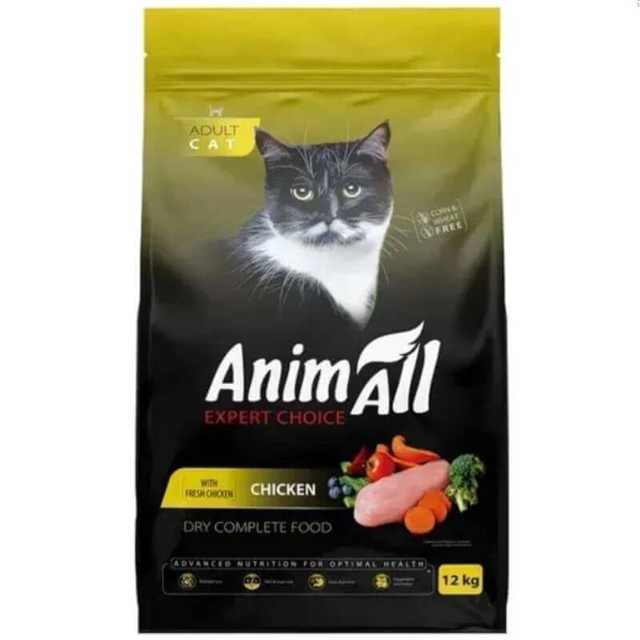 AnimAll Expert Choice - Сухий корм зі свіжою куркою для котів; 12 кг: ціни та характеристики