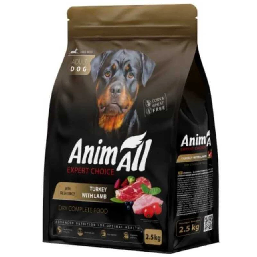 AnimAll Expert Choice - Сухий корм зі свіжою індичкою та ягням для собак великих порід; 2,5 кг: ціни та характеристики