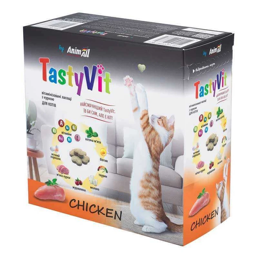 AnimAll TastyVit Chicken - Вітамінізовані ласощі з куркою для котів; 50 шт: ціни та характеристики