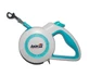 AnimAll (ЕнімАлл) Reflector - Поводок-рулетка для собак, стрічка (3 м, до 15 кг); S (Блакитний / Білий)