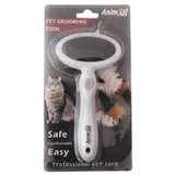AnimAll (ЭнимАл) Groom – Пуходёрка для ухода за шерстью и подшерстком у котов и собак; M (Серый)