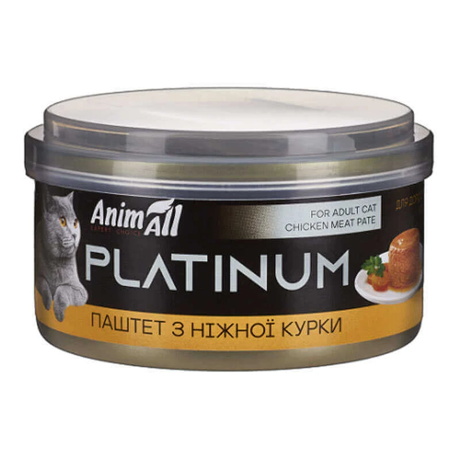 AnimAll Platinum Chicken Meat Pate - Вологий корм з куркою для котів (паштет); 70 г: ціни та характеристики