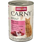 Animonda (Анимонда) Carny Adult - Консервированный корм с говядиной, индейкой и креветками для взрослых котов (рубленное мясо); 400 г