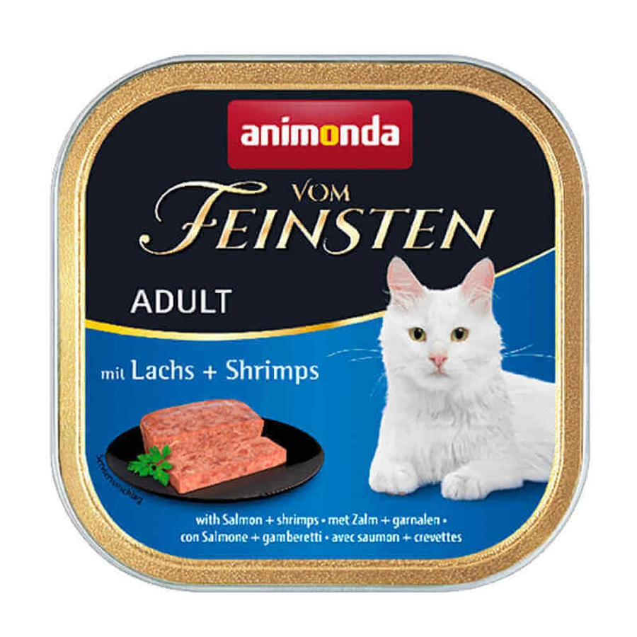 Animonda (Анімонда) Vom Feinsten Adult - Консервований корм у вигляді паштету з лососем і креветками для дорослих котів; 100 г: ціни та характеристики