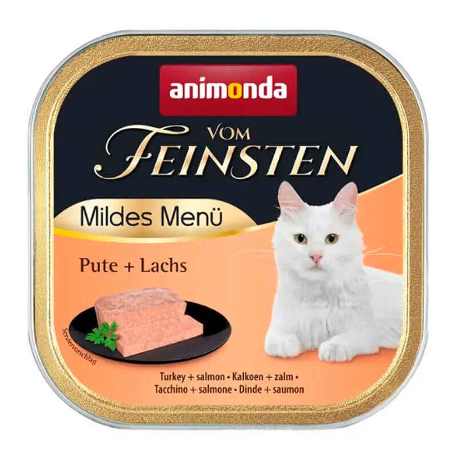 Animonda (Анимонда) Vom Feinsten Adult Turkey + Salmon - Влажный корм с индейкой и лососем для кошек (кусочки в соусе); 100 г: цены и характеристики