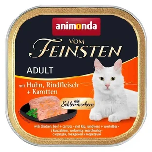 Animonda (Анімонда) Vom Feinsten Adult with Chicken, Beef + Carrots - Вологий корм з куркою, яловичиною та морквою (паштет) для кицьок; 100 г