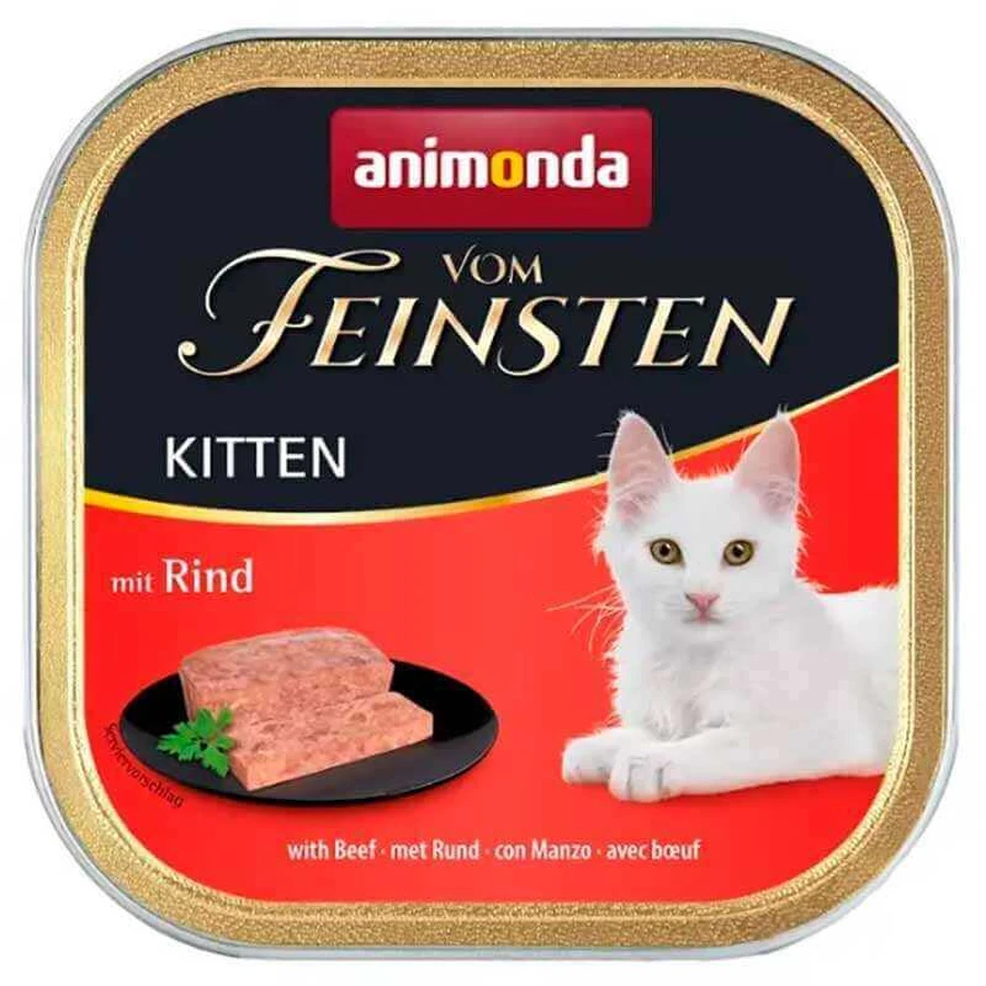 Animonda (Анімонда) Vom Feinsten Kitten with Beef - Вологий корм з яловичиною для кошенят (паштет); 100 г: ціни та характеристики