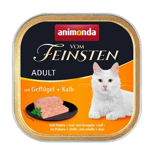 Animonda (Анімонда) Vom Feinsten Adult - Консервований корм у вигляді паштету зі свійською птицею і телятиною для дорослих кішок; 100 г