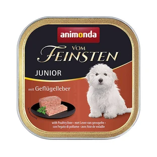 Animonda (Анімонда) Vom Feinsten Junior - Консервований корм у вигляді паштету з печінкою домашньої птиці для цуценят та юніорів; 150 г