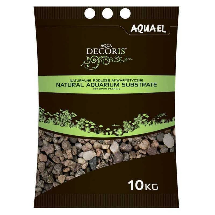 AquaEL (АкваЕль) Natural Aquarium Substrate 5-10 mm - Натуральний багатоколірний гравій для акваріума зернистістю 5-10 мм; 10 кг: ціни та характеристики