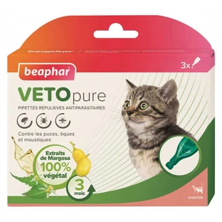 Beaphar (Беафар) Bio Spot On Kitten - Натуральні протипаразитарні краплі для кошенят; 3х1 мл