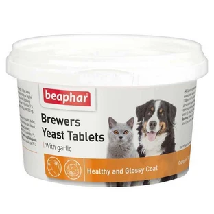 Beaphar (Беафар) Brewers Yeast Tablets - Кормова добавка Пивні дріжджі з часником для котів і собак; 250 табл.