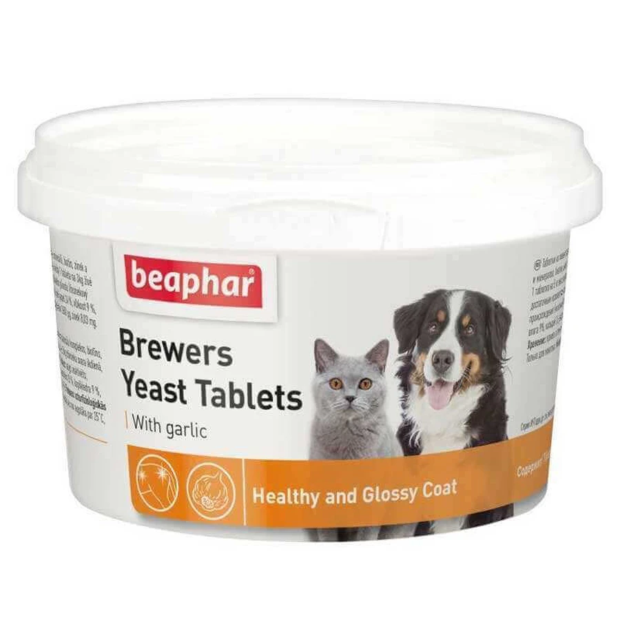 Beaphar (Беафар) Brewers Yeast Tablets - Кормова добавка Пивні дріжджі з часником для котів і собак; 250 табл.: ціни та характеристики