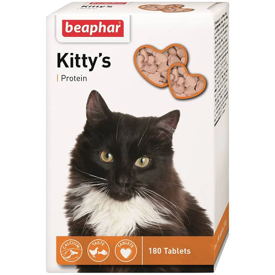 Beaphar (Беафар) Kittys Protein - Таблетки вітамінізовані з протеїном для котів; 180 шт./уп.: ціни та характеристики