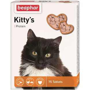 Beaphar (Беафар) Kittys Protein - Таблетки витаминизированные с протеином для кошек; 75 шт./уп.