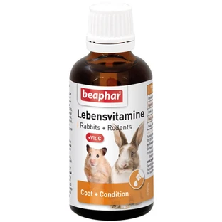 Beaphar (Беафар) Lebensvitamine - Кормова вітамінна добавка для гризунів і кроликів; 50 мл