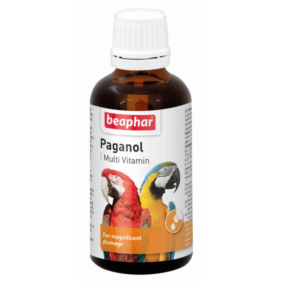 Beaphar (Беафар) Paganol Multi Vitamin - Витамины для укрепления оперения у попугаев; 50 мл: цены и характеристики