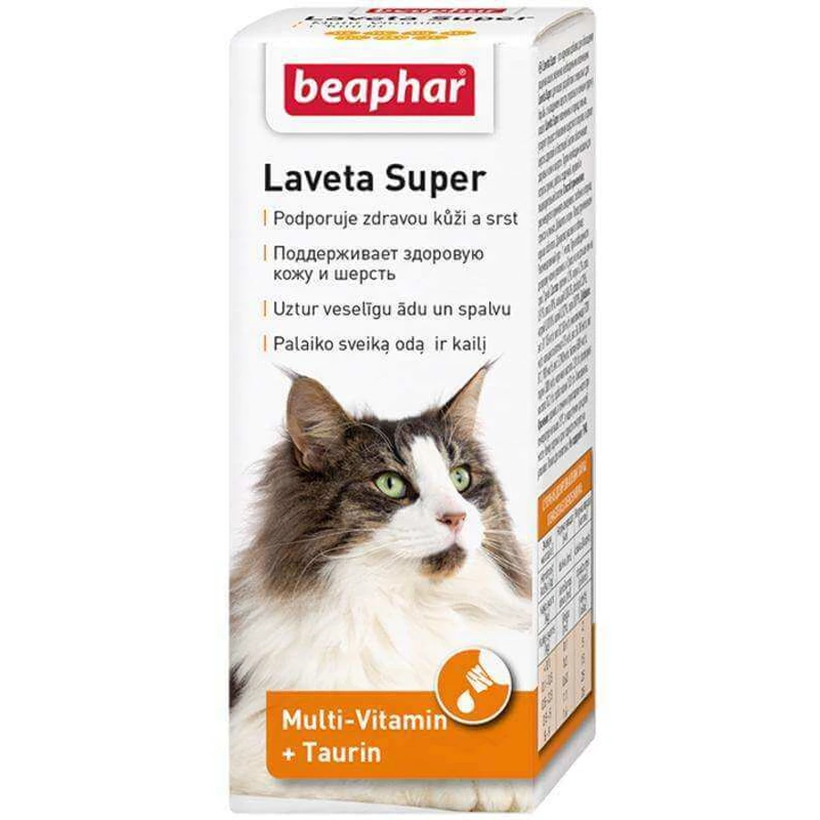 Beaphar (Беафар) Laveta Super - Жидкая витаминная добавка для котов при проблемах с шерстью; 50 мл: цены и характеристики