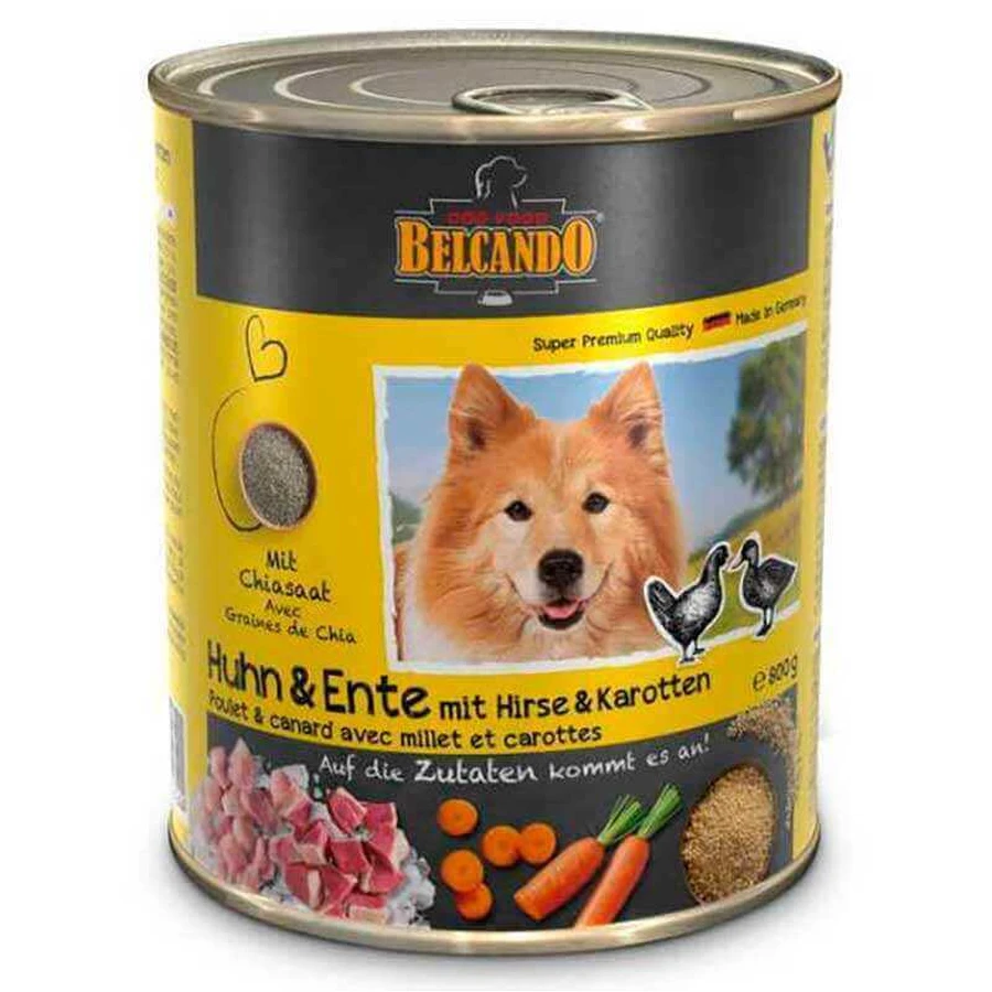 Belcando (Белькандо) Консервированный корм с курицей, уткой, пшеном и морковью для взрослых собак; 800 г: цены и характеристики