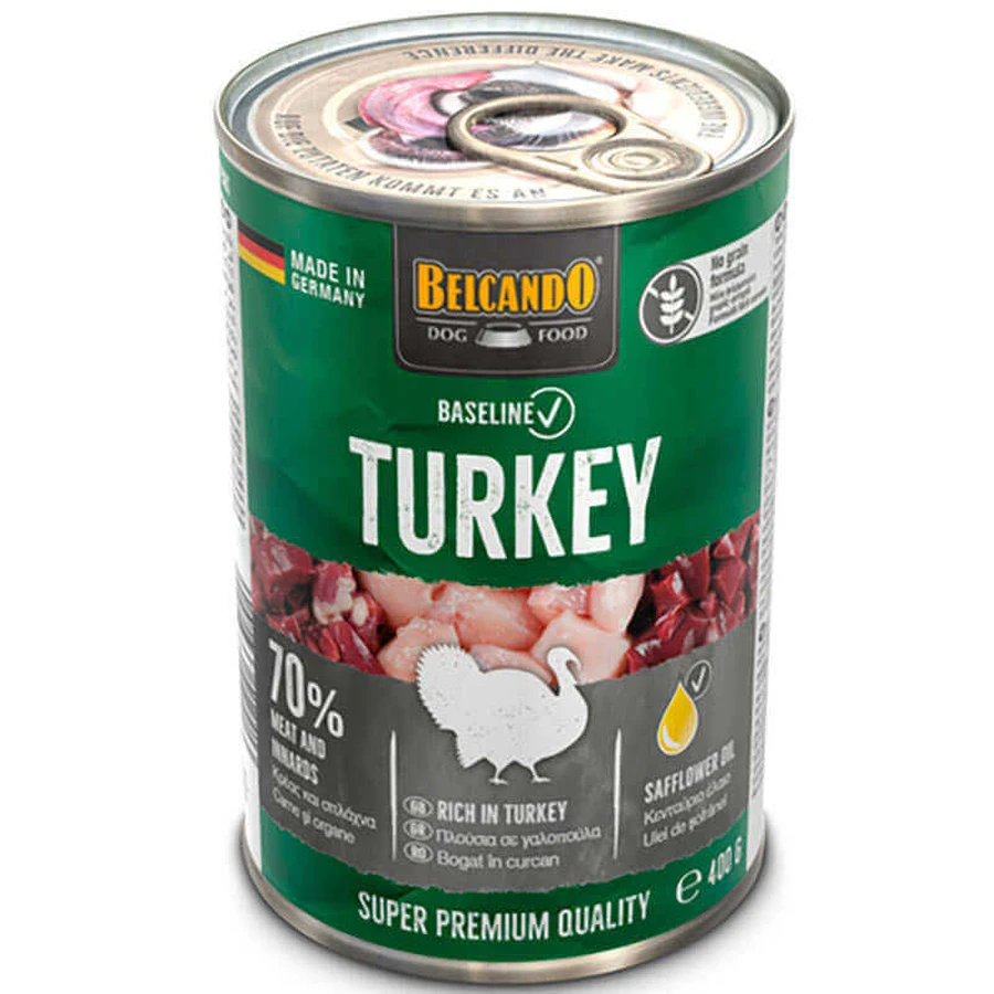 Belcando Baseline Turkey - Консервированный корм с индейкой для взрослых собак; 400 г: цены и характеристики