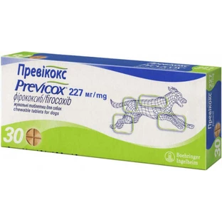 Превікокс (Previcox) by Boehringer Ingelheim - Нестероїдний протизапальний препарат для собак (фірококсиб); 227 мг / 30 табл.