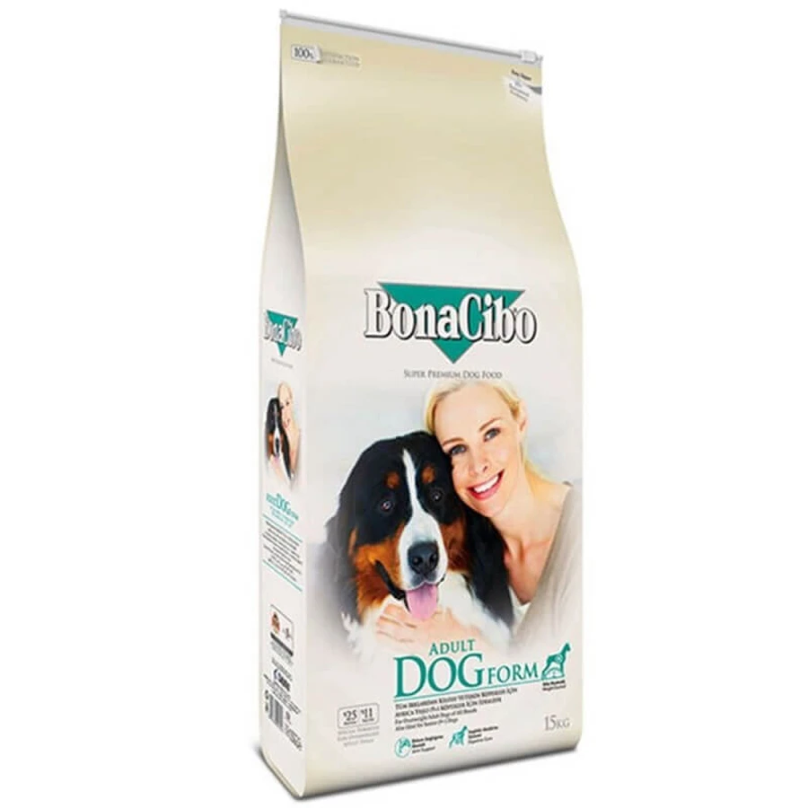 BonaCibo (БонаСібо) Adult Dog Form - Сухий корм з м'ясом курки, анчоусами і рисом для дорослих собак із зайвою вагою і для собак, що старіють; 15 кг: ціни та характеристики