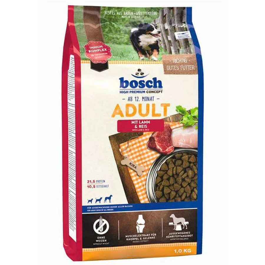 Bosch (Бош) Adult Lamb and Rice - Сухой корм с ягненком и рисом для взрослых собак; 1 кг: цены и характеристики